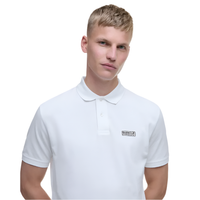 Barbour International men's white cotton polo shirt