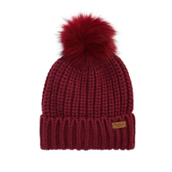 Barbour Womens Saltburn Beanie Hat Biking Red