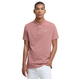 Barbour Mens Polo Shirt Tartan Pique Earth Pink