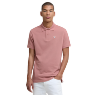 Barbour Mens Polo Shirt Tartan Pique Earth Pink