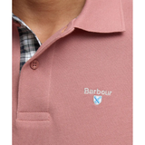 Barbour Mens Polo Shirt Tartan Pique Earth Pink