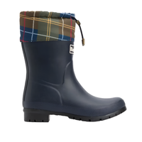 Barbour women's navy boot with drawstring