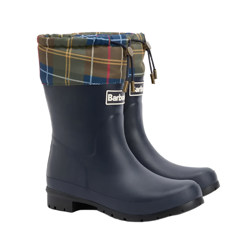 Barbour Womens Boots Mowbray Navy/Classic Tartan
