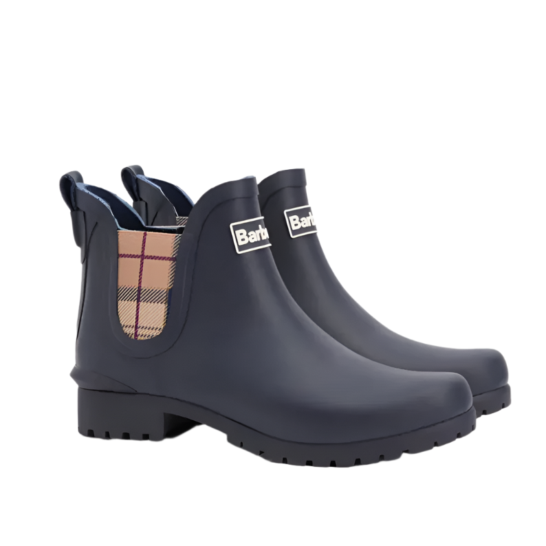 Barbour Womens Boots Wilton Navy/Hessian
