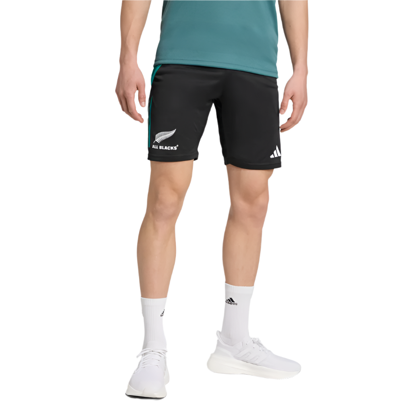 Adidas Mens All Blacks 25/26 Gym Shorts All Black/Pure Teal