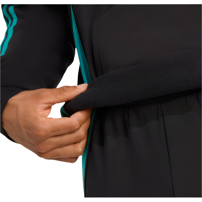 Adidas Mens All Blacks Hoodie All Black/Pure Teal