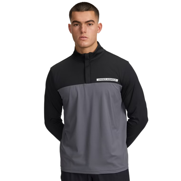 Under Armour Mens  Top ¼ Zip T2GBlack/Castlerock/White