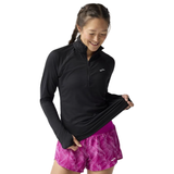 Brooks women's black top with zip