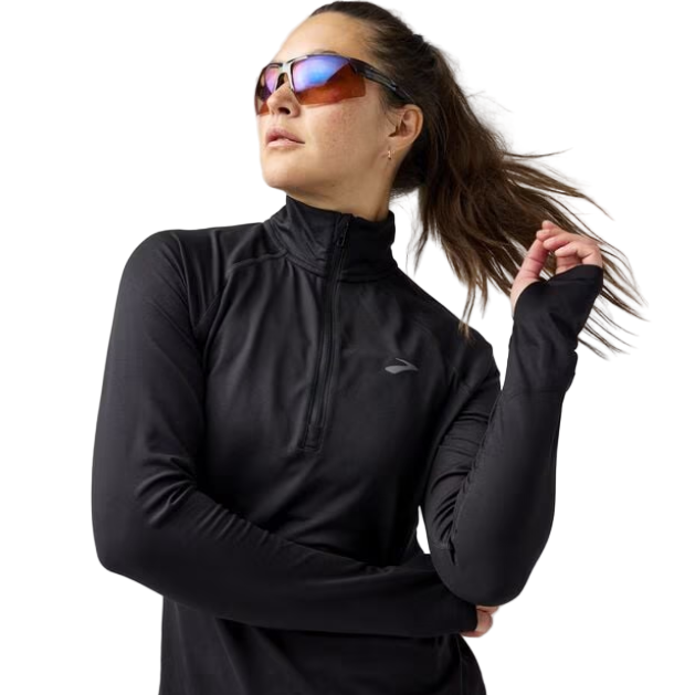 Brooks women's black top with zip