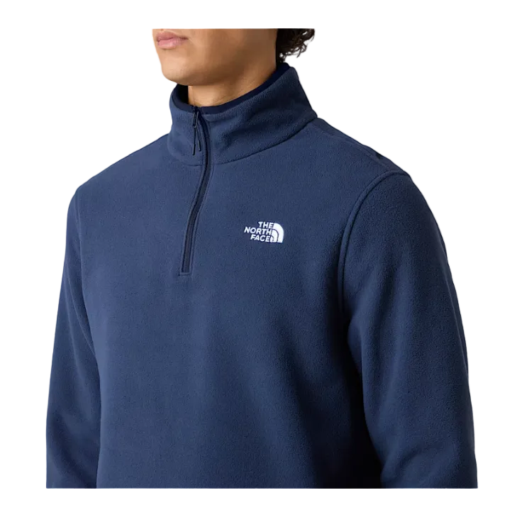 The North Face men's navy fleece quarter-zip top