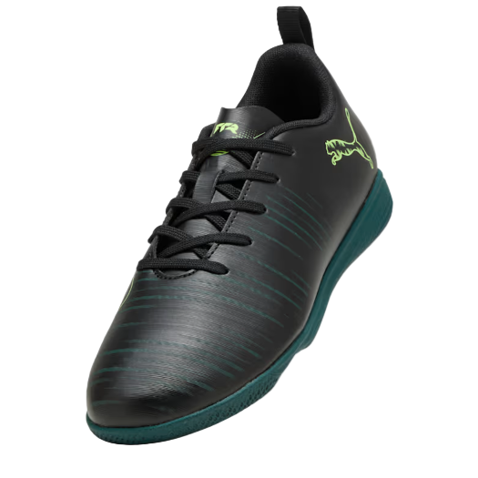 Puma Junior Astro Turf Boot Future 8 Play IT Black/Fizzy Light Green