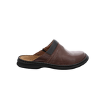 Josef Seibel men's black leather slip-on slipper