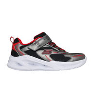 Skechers Boys Trainer S Lights Meteor Lights-Glow Strider Gun/Red