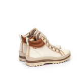 Pikolinos women's cream leather lace-up trainer