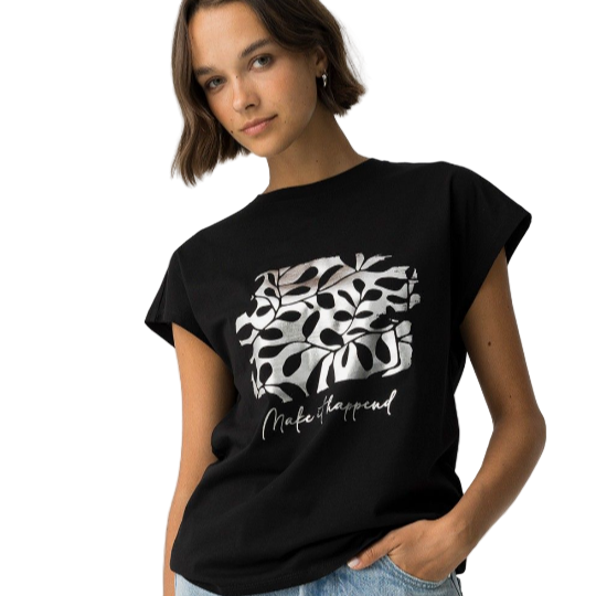 Tiffosi Womens T-Shirt Madrid Black