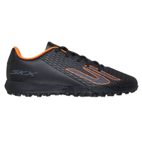 Skechers boys' black and orange lace-up boot