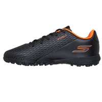 Skechers boys' black and orange lace-up boot