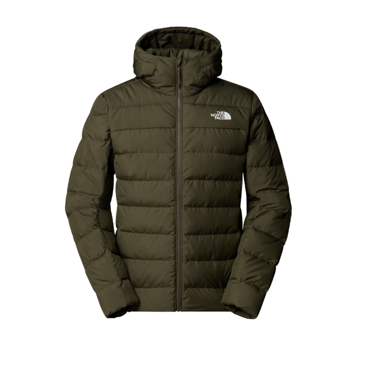 The North Face men's green and taupe hoodie with zip