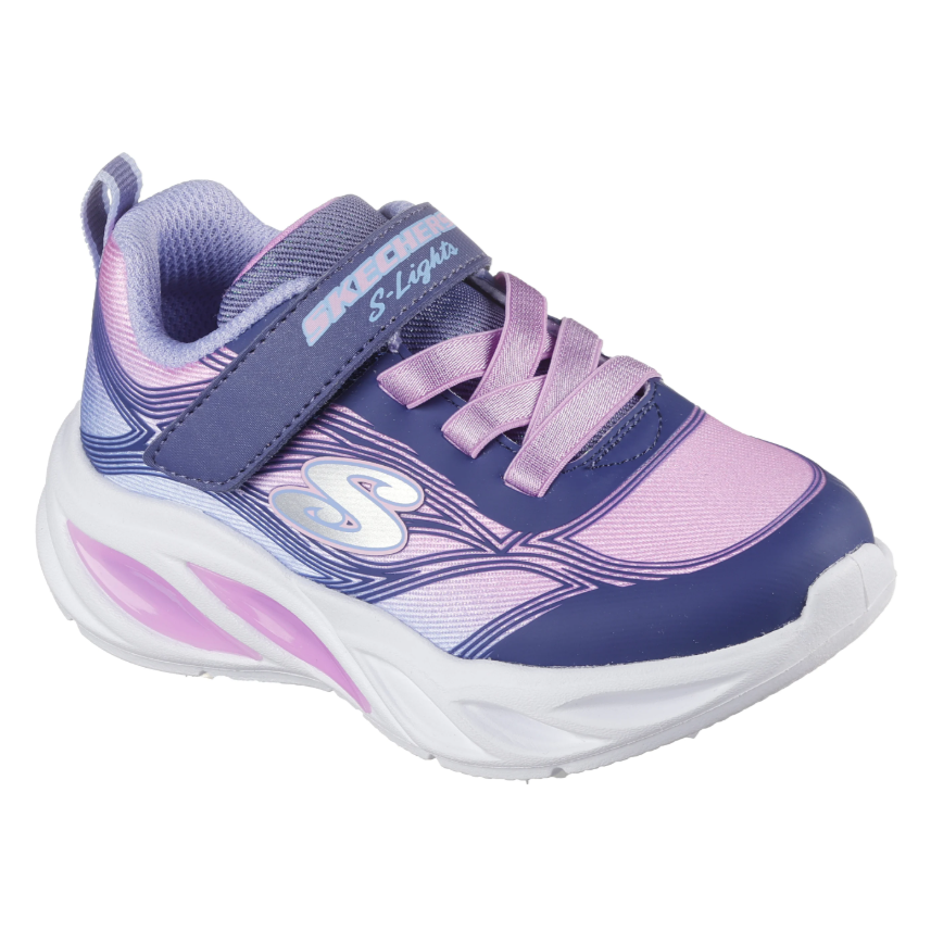 Skechers Girls Trainer S Lights Cosmic Glow Navy/Multi