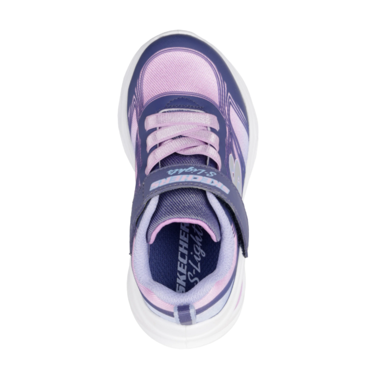 Skechers Girls Trainer S Lights Cosmic Glow Navy/Multi