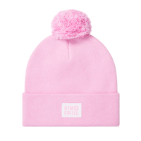 Gym+Coffee Womens Beanie Knit Bobble Cotton Candy
