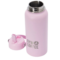 Gym+Coffee Womens Water Bottle Hydrate 1L Cotton Candy