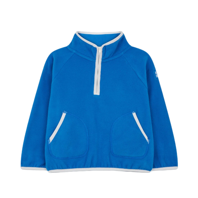 Gym Plus Coffee boys' blue half-zip fleece