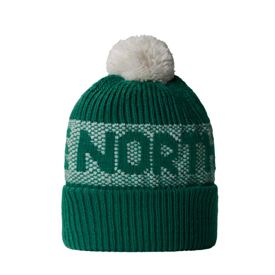 The North Face Unisex Beanie Retro Cabin Evergreen/White