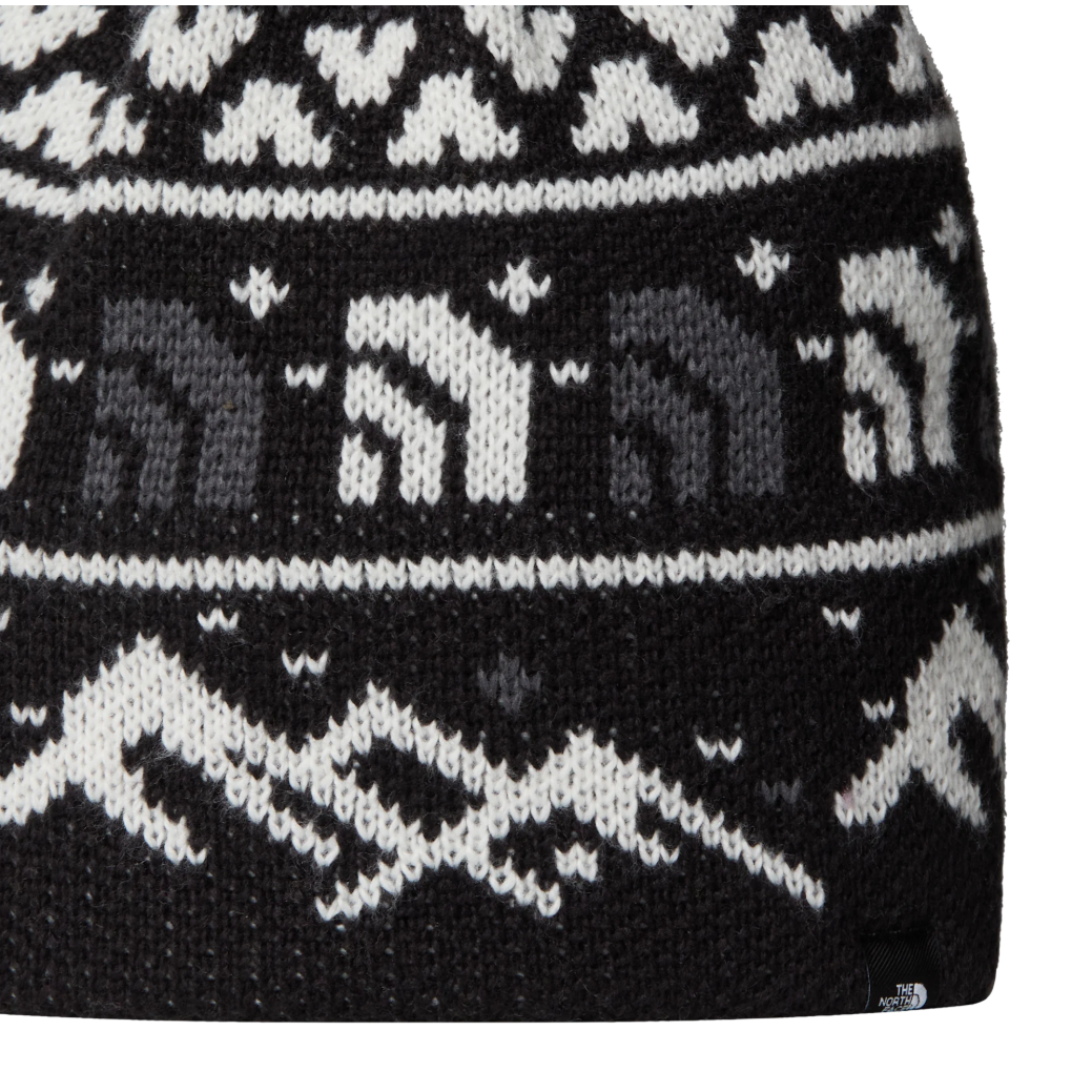 The North Face Unisex Beanie Cabin Ski Tuke Black Jacquard