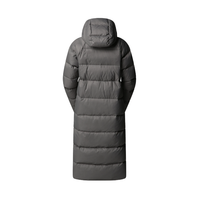 The North Face Womens Coat Hydrenalite City Long Down Hooded Parka Smoked Pearl