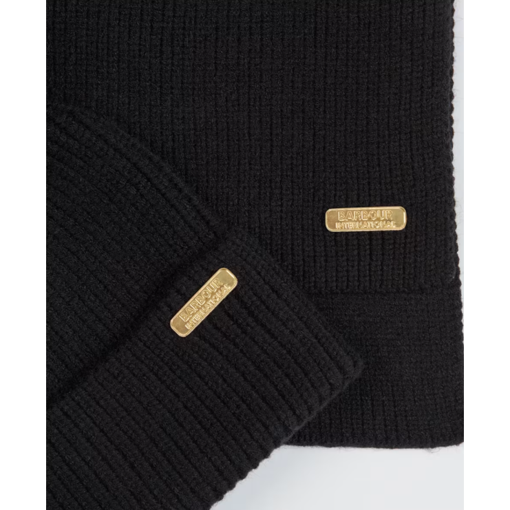Barbour International women's black beanie
