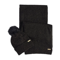 Barbour International women's black knitted beanie