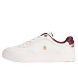 Tommy Hilfiger women's white leather lace-up trainer