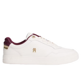 Tommy Hilfiger women's white leather lace-up trainer