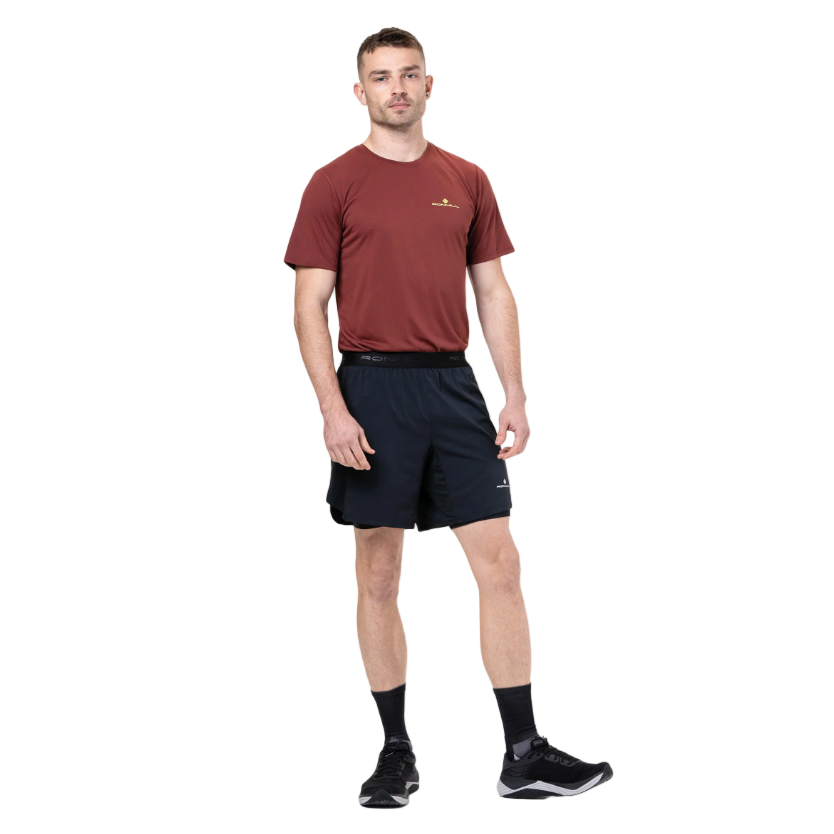 Ronhill Mens Tee Core S/S Chestnut/Acid