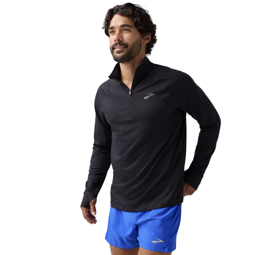 Brooks Mens Top Dash 1/4 Zip 3.0 Black