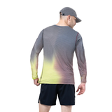 Ronhill Mens Tee Tech Golden Hour L/S Acid Merge