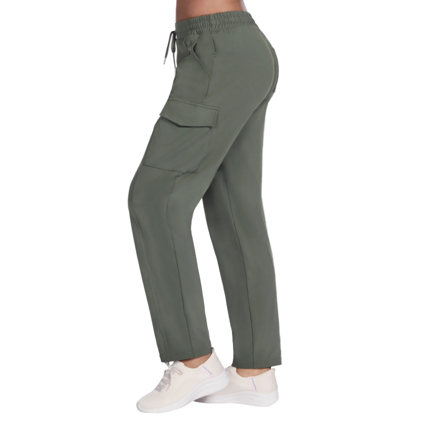 Skechers Womens Cargo Pants Slip-In Olive/Black