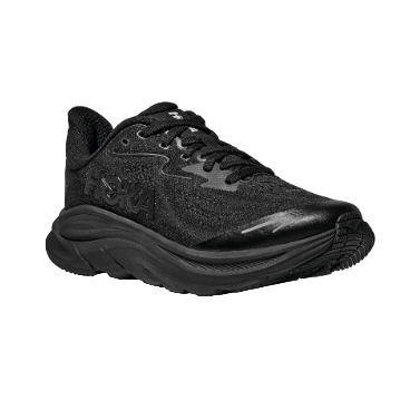 Hoka kids' black mesh trainer
