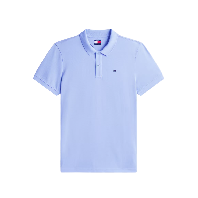 Tommy Jeans Mens Slim Placket Polo Nordic Iris