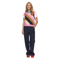 Numph Womens Nusuri Multi Stripe Vest