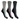 Bramble Womens Hiker Bamboo 3 Pack Socks Grey/Black