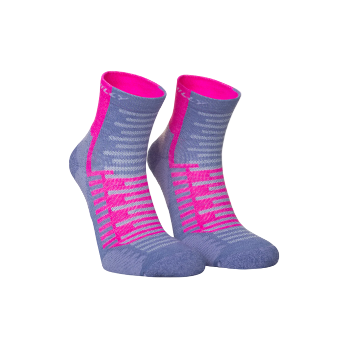 Ronhill women's pink and lilac lightweight cushioned running socks