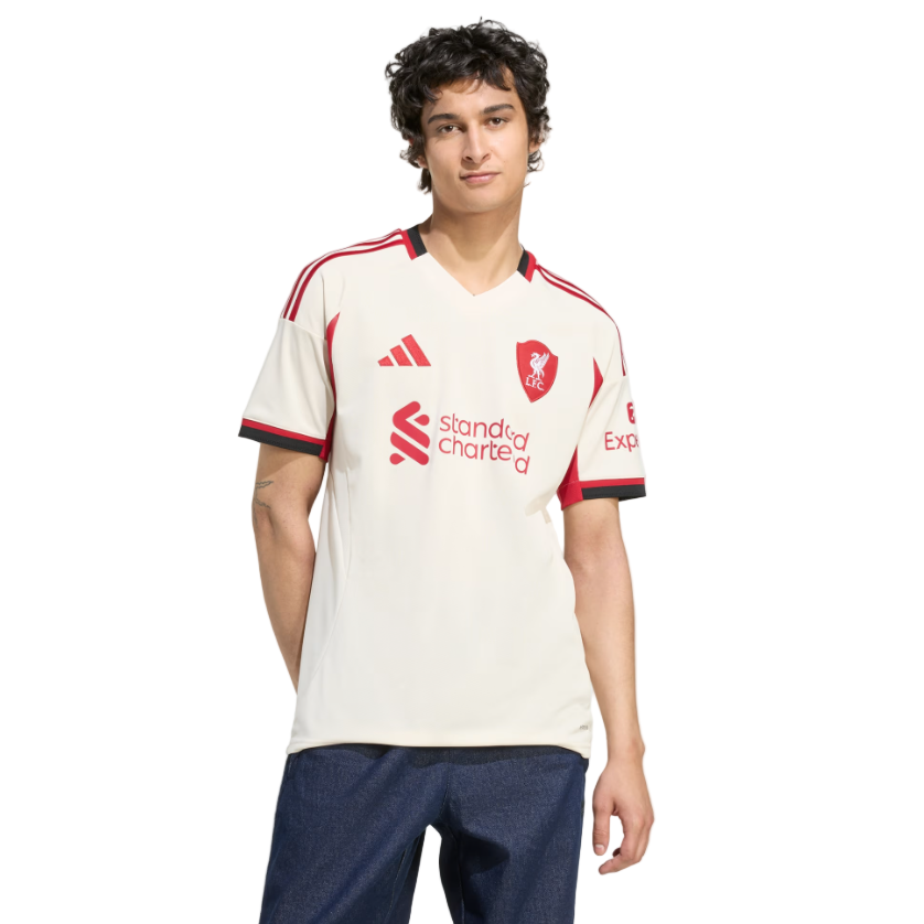 Adidas Liverpool FC Adults Jersey Away 25/26 Wonder White