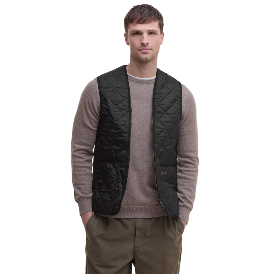 Barbour Mens Quilted Zip-In Liner Black