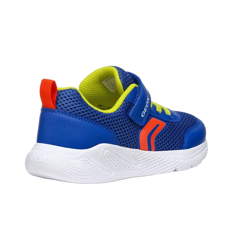 Geox boys' red mesh lace-up trainer