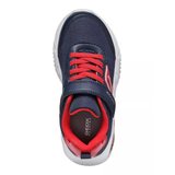 Geox boys' navy and red lace-up trainer