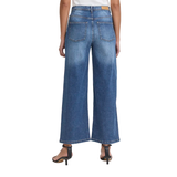 ICHI Womens Twiggy Cropped High Waist Jeans Medium Blue