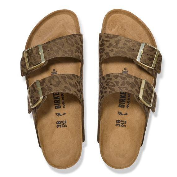 Birkenstock Womens Sandal Arizona BS Leo Khaki