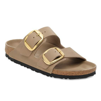 Birkenstock women's brown leather sandal with buckle
